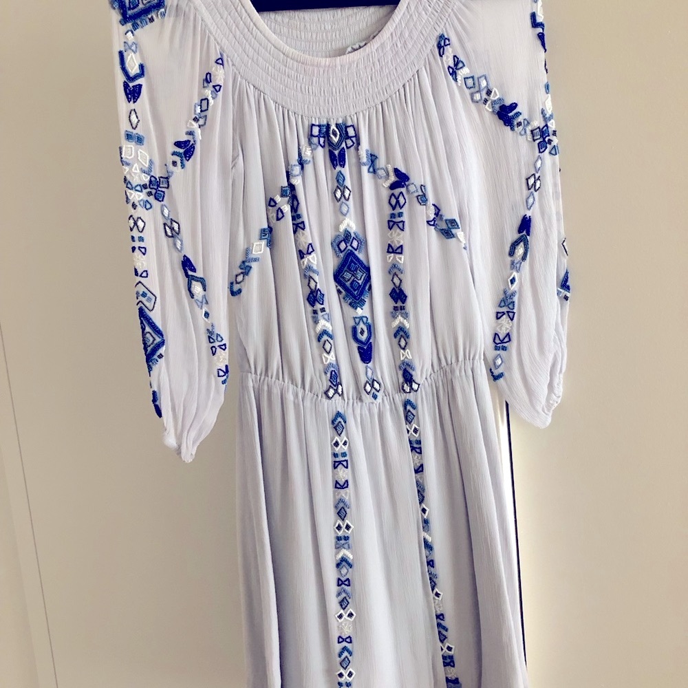 Beaded off the shoulder dress